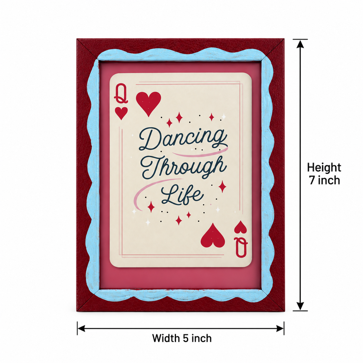 Dancing Through Life Hand-Painted Table Top Frame