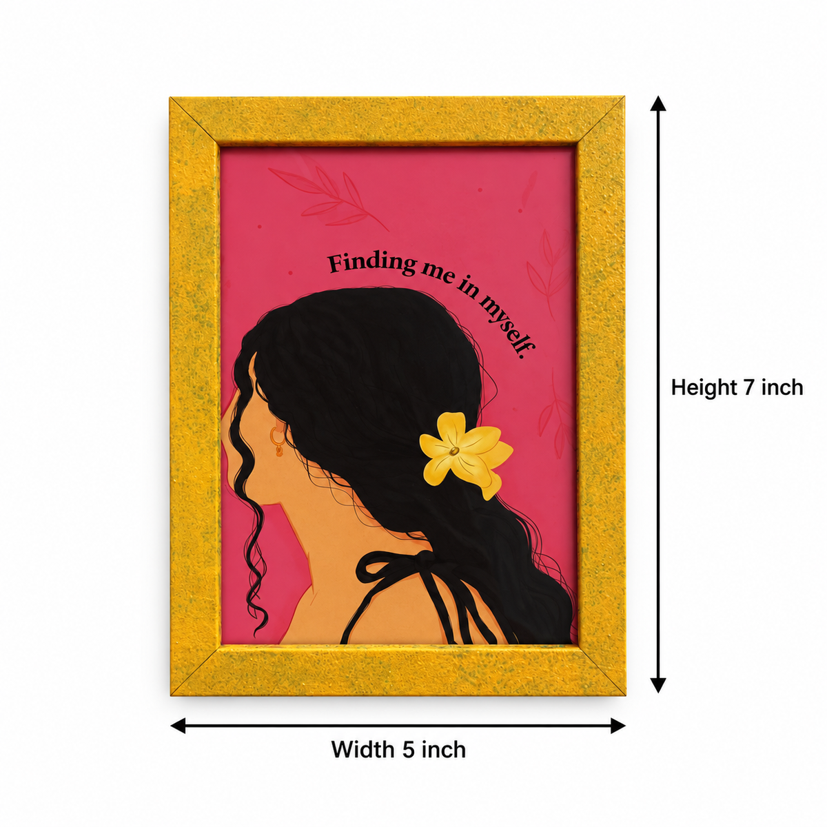 Finding Me in Myself Hand-Painted Table Top Frame