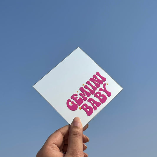 Gemini Baby – Affirmation Mirror (Stick-On 4x4 Inches)