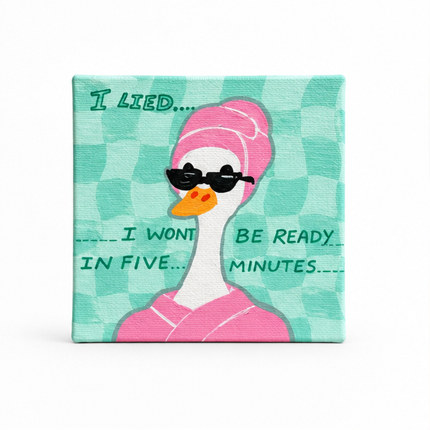 Ready in Five Minutes Hand-Painted Mini Canvas