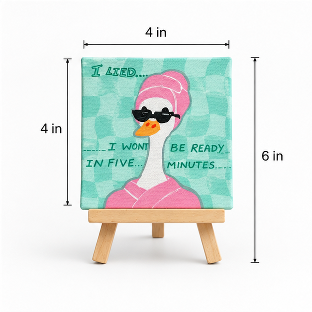 Ready in Five Minutes Hand-Painted Mini Canvas