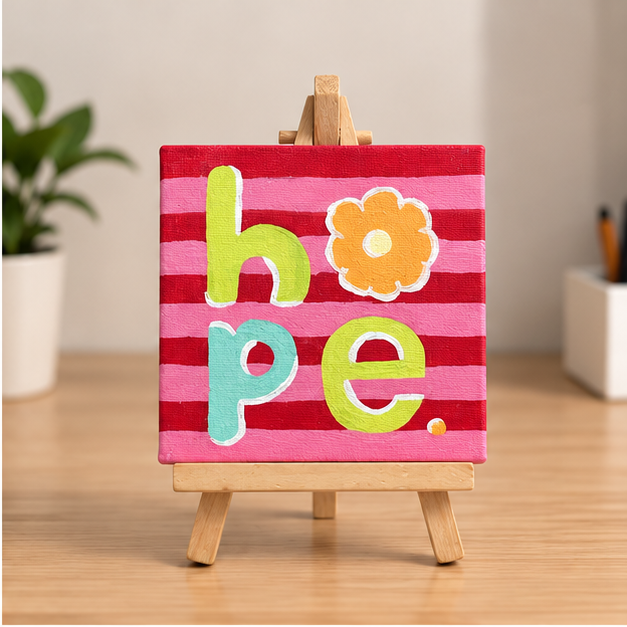 Hope Hand-Painted Mini Canvas