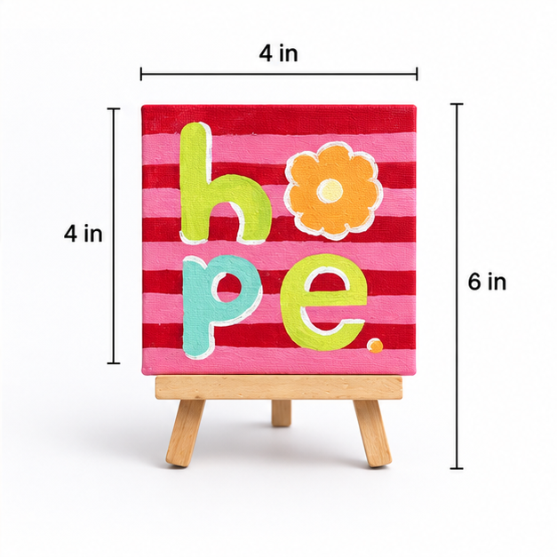 Hope Hand-Painted Mini Canvas