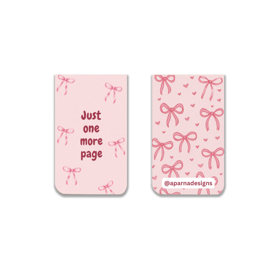 One More Page Magnetic Bookmark