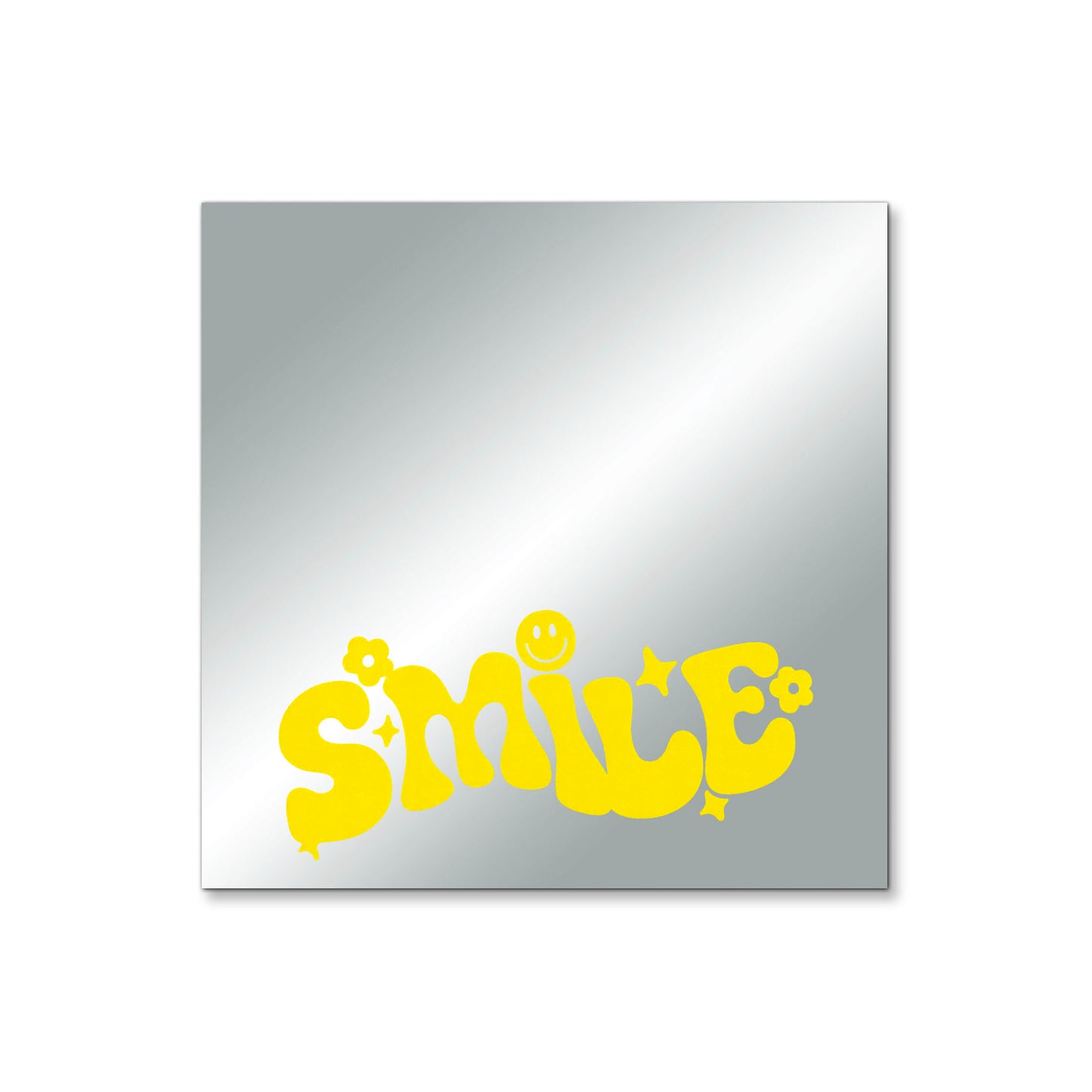 Smile – Affirmation Mirror (Stick-On 4x4 Inches)