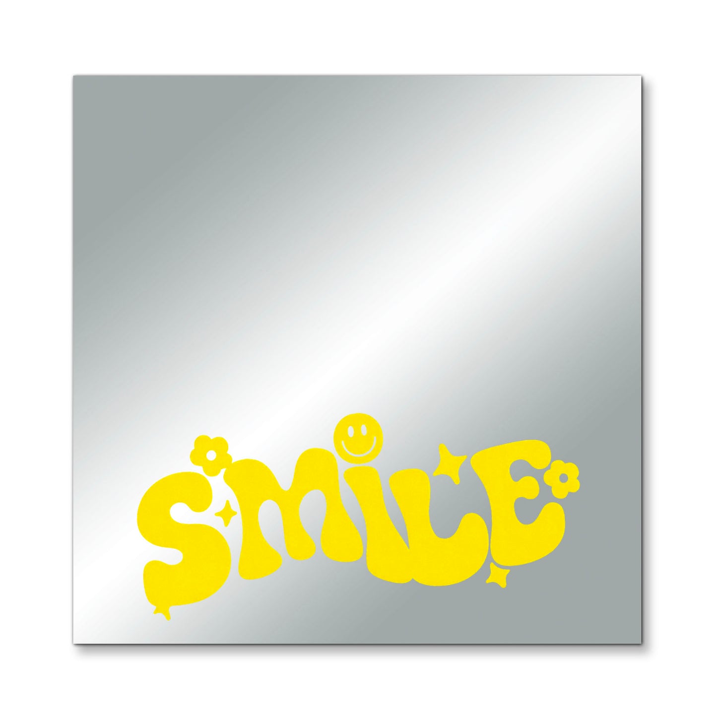 Smile – Affirmation Mirror (Stick-On 7x7 Inches)