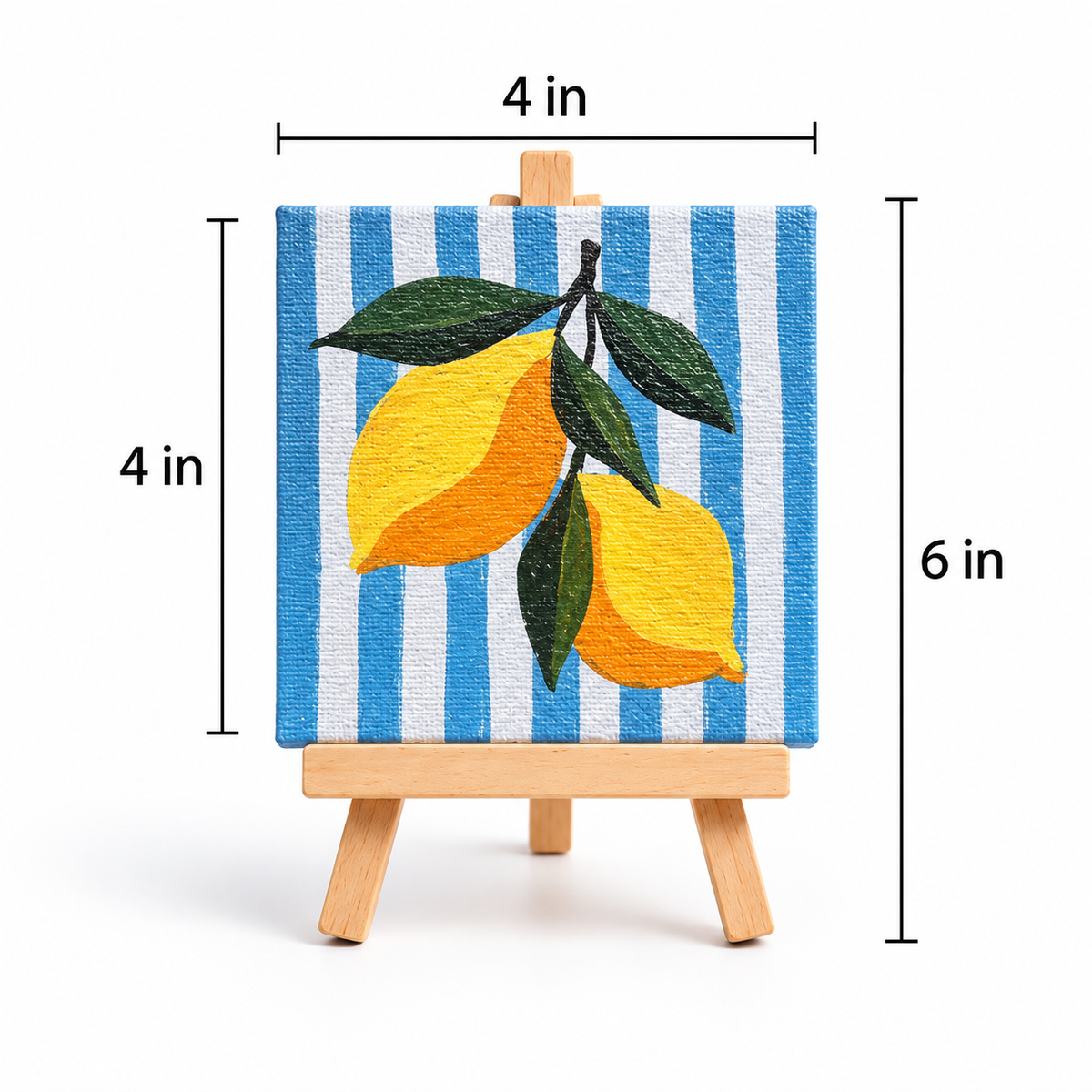 Lemon Love Hand-Painted Mini Canvas