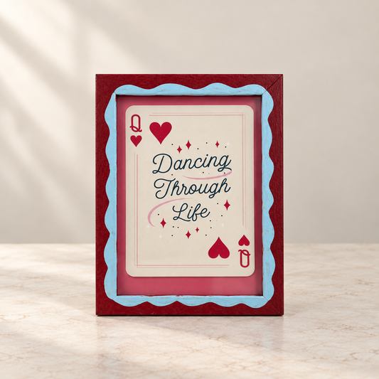 Dancing Through Life Hand-Painted Table Top Frame