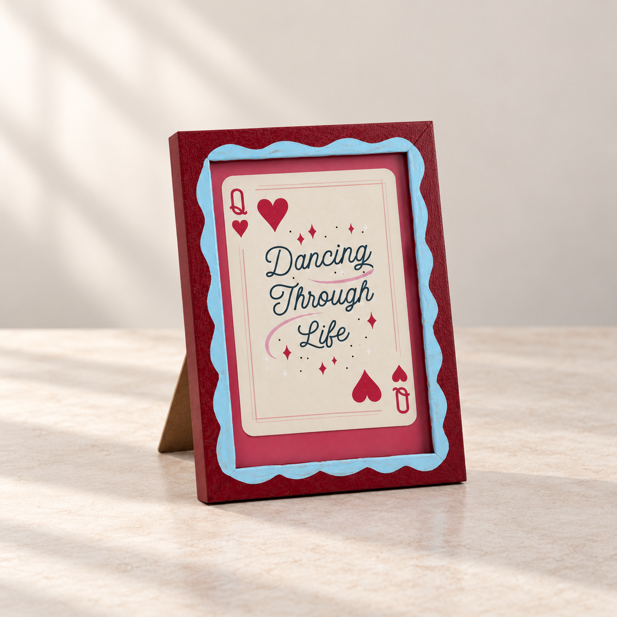 Dancing Through Life Hand-Painted Table Top Frame