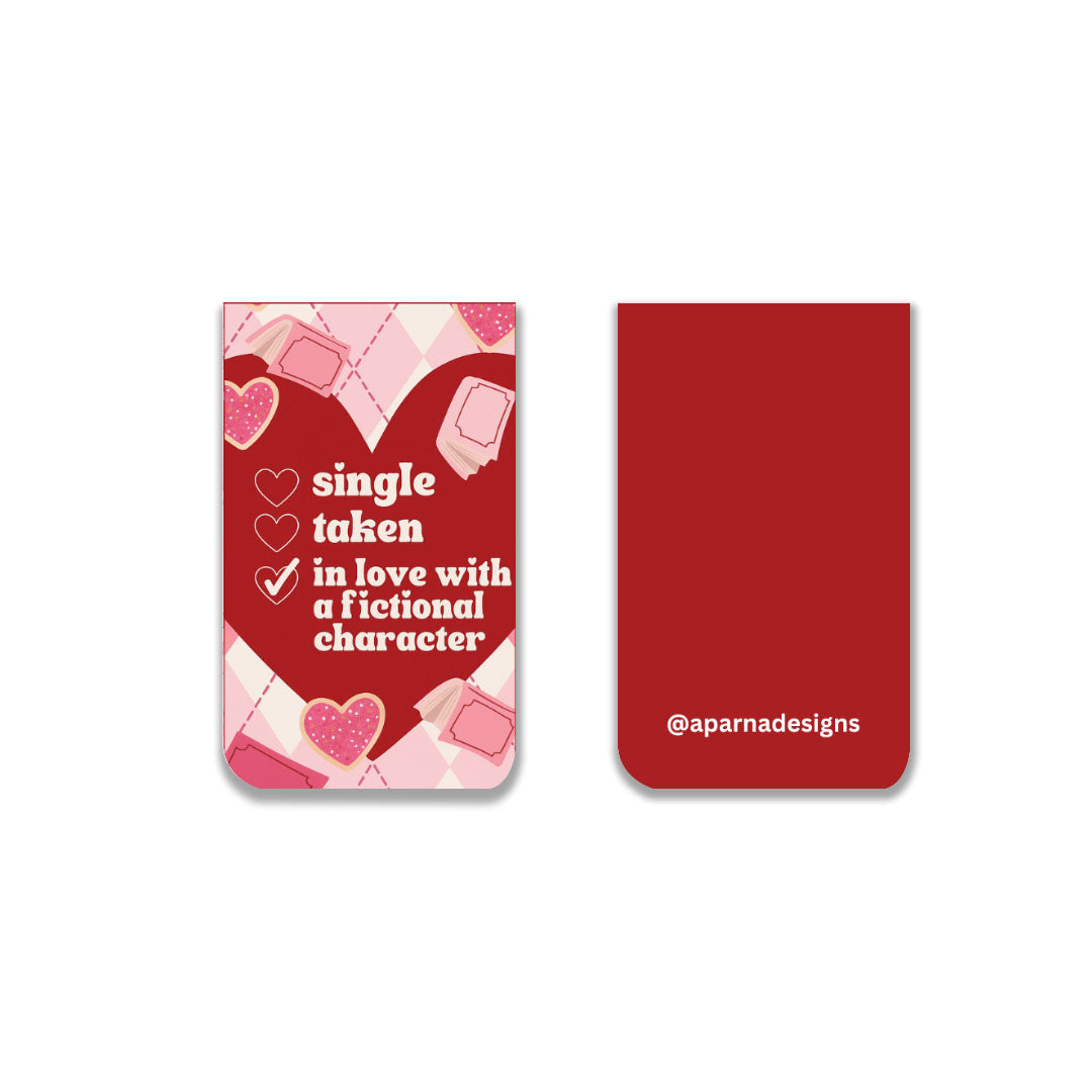 In Love With Fictional Character Magnetic Bookmark