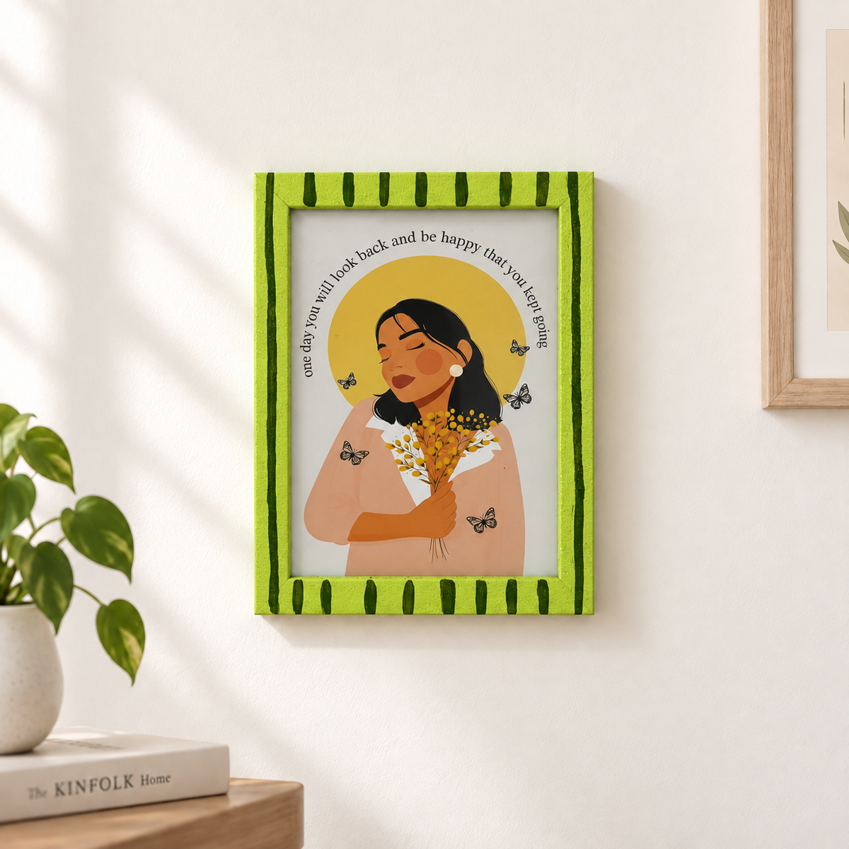 Keep Going Hand-Painted Table Top Frame