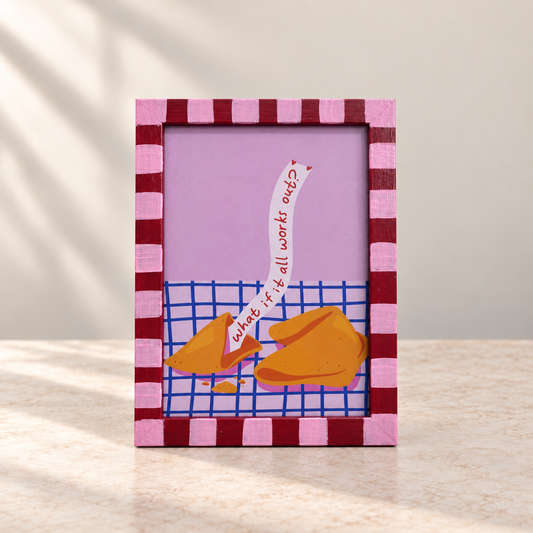 It All Works Out Hand-Painted Table Top Frame