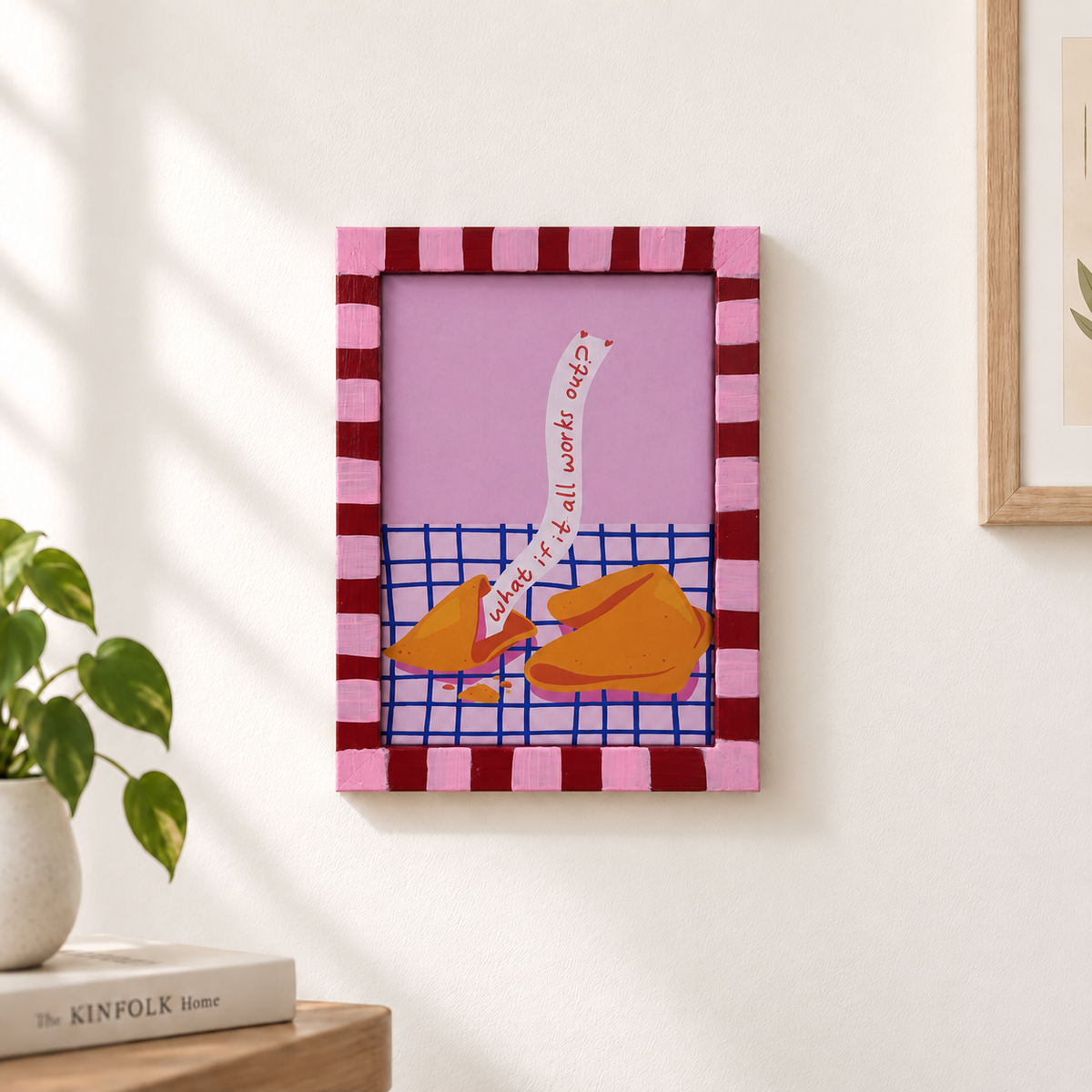It All Works Out Hand-Painted Table Top Frame
