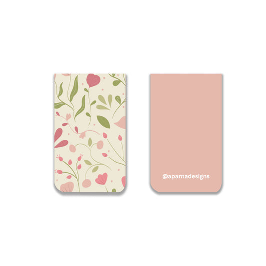 Beige Bloom - Magnetic Bookmark