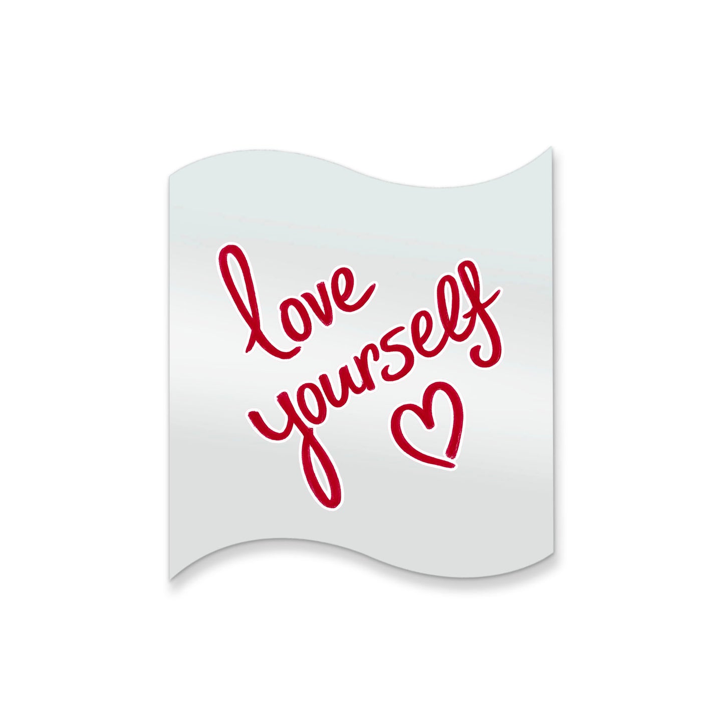Love Yourself – Affirmation Mirror (Stick-On 12x10 cms)