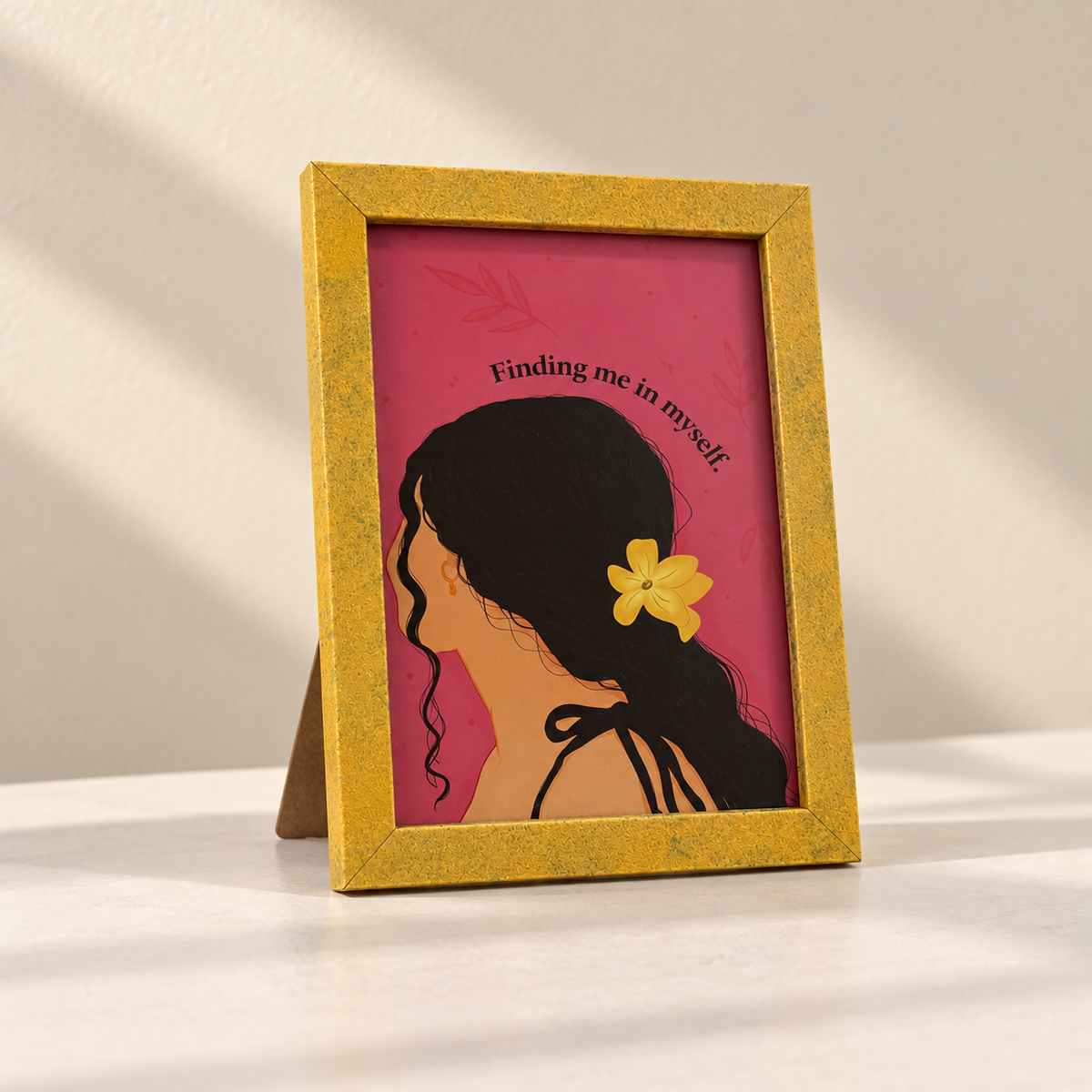 Finding Me in Myself Hand-Painted Table Top Frame