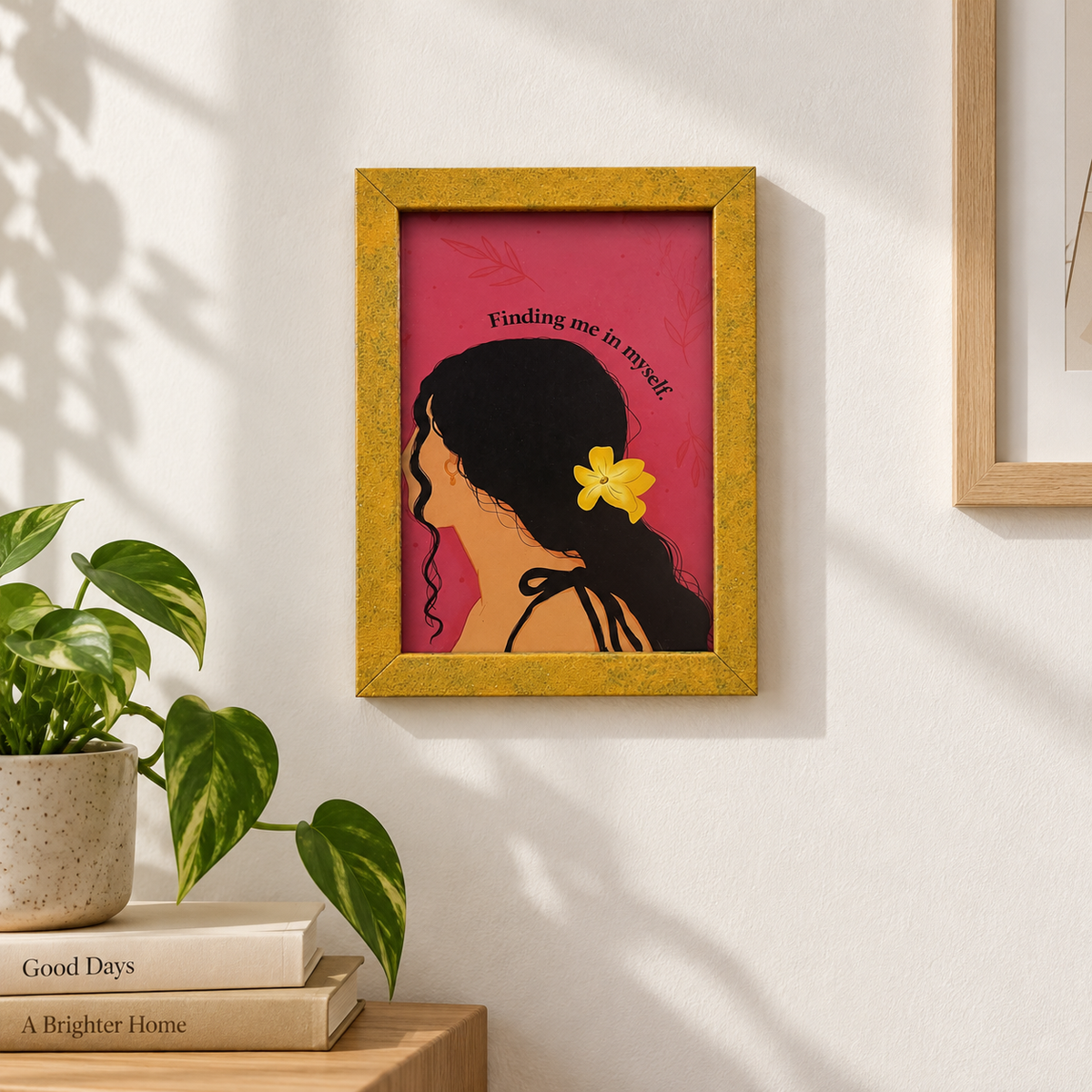 Finding Me in Myself Hand-Painted Table Top Frame
