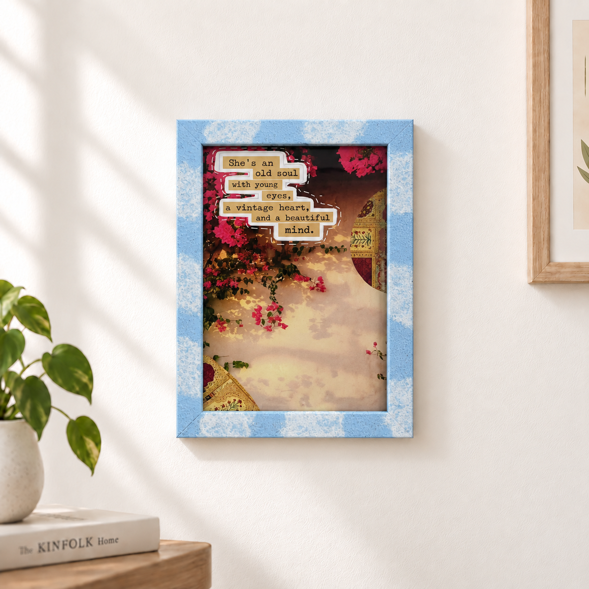 Old Soul, Vintage Heart Hand-Painted Table Top Frame