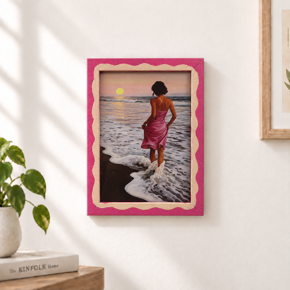 Sunset by the Sea Hand-Painted Table Top Frame