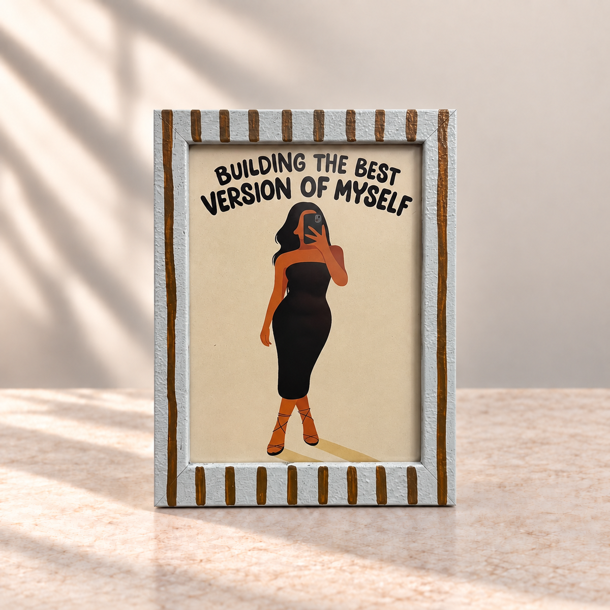Best Version of Myself Hand-Painted Table Top Frame
