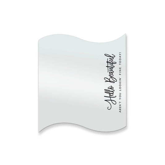 Hello Beautiful – Affirmation Mirror (Stick-On 12x10 cms)