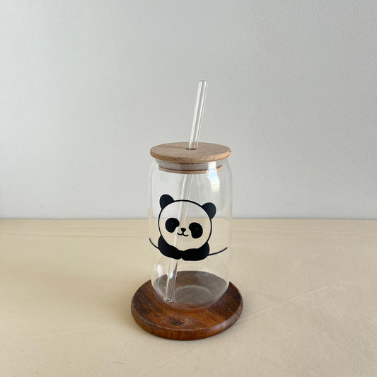 Cute Panda | Aesthetic Glass Can