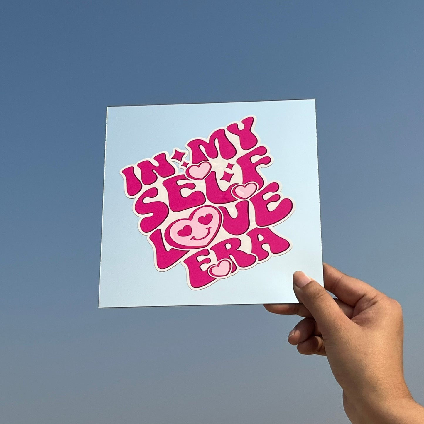 In My Self Love Era – Affirmation Mirror (Stick-On 7x7 Inches)