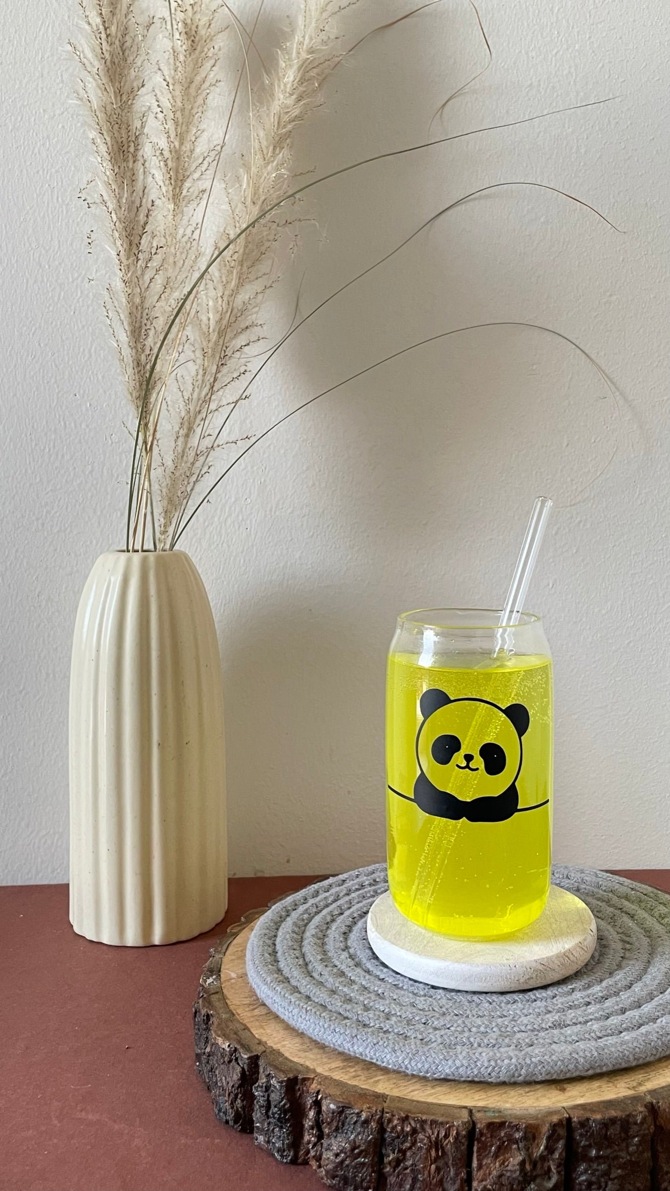Cute Panda | Aesthetic Glass Can