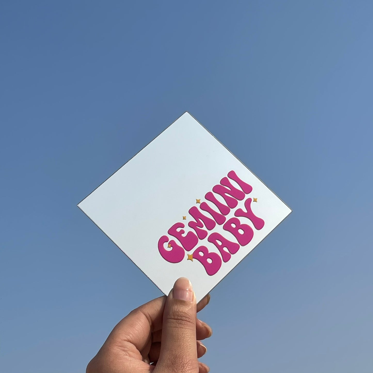 Gemini Baby – Affirmation Mirror (Stick-On 4x4 Inches)