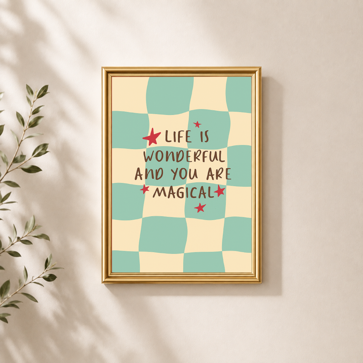 Life Is Wonderful Aesthetic Table Top Frame