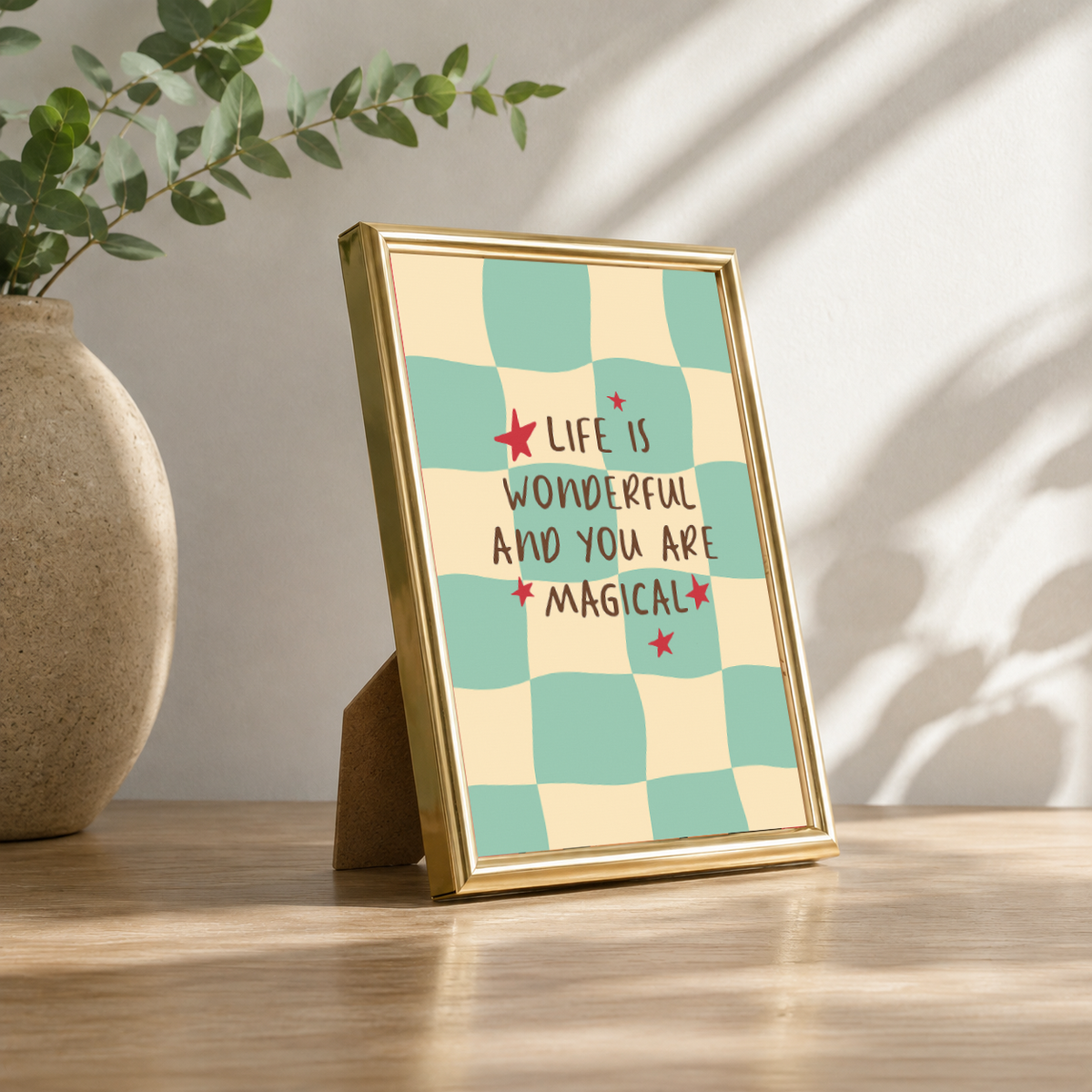 Life Is Wonderful Aesthetic Table Top Frame