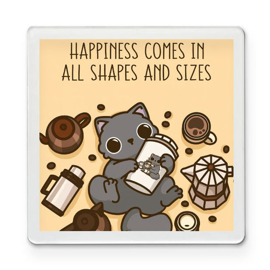 Happiness is Coffee - Cute Magnet