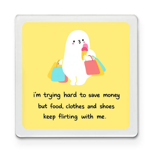 Money Flirting Funky Magnet