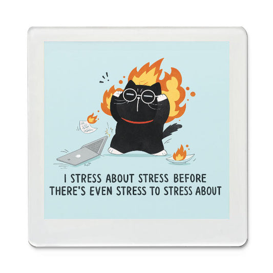 Stress about Stress Funky Magnet